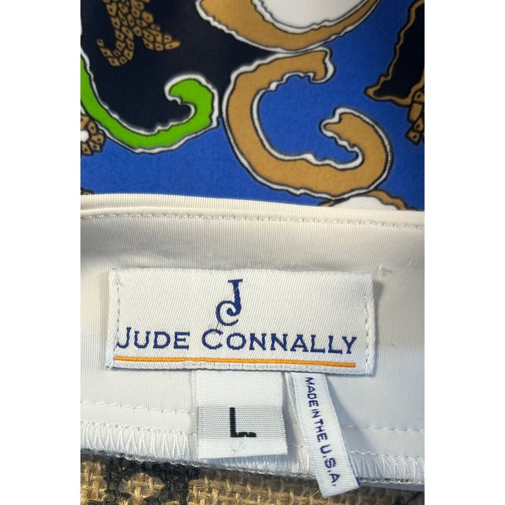Jude Connally Sz L Dress Multicolor Paisley Print 3/4 Sleeves V-Neckline - Picture 3 of 7
